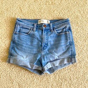 Abercrombie and Fitch High Rise Denim Shorts